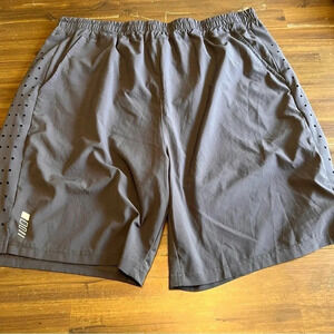 Nice Win Men's Athletic Shorts Running Lined Gray Gym